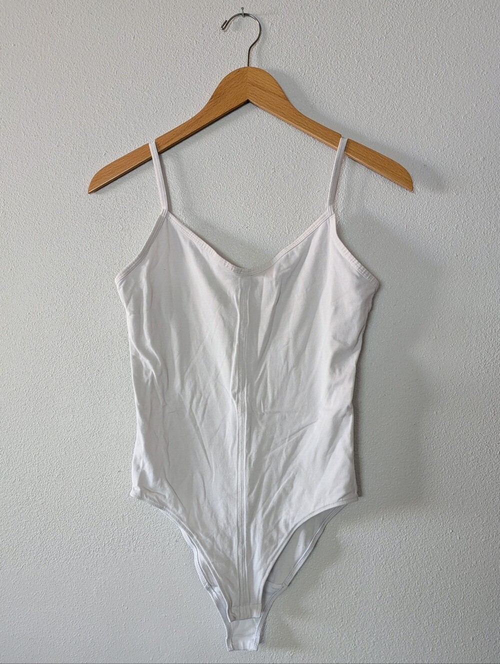 Everlane White Cotton Cami Bodysuit Women's Small